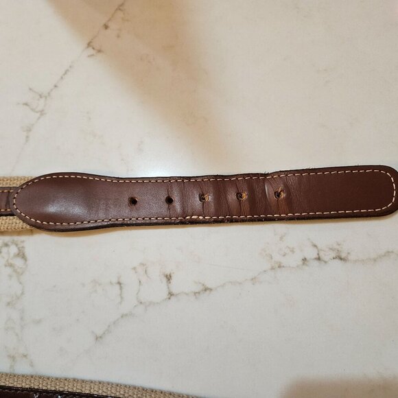 Zep-Pro Mens Belt Brass Buckle Brown Leather Accents & Fish Design 44 Inch Made - Picture 7 of 11